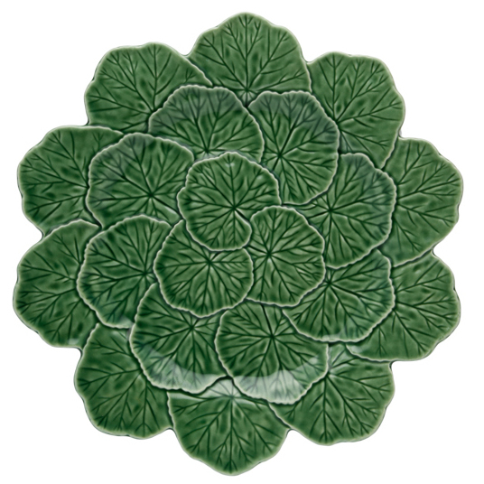 Serveerschaal Geranium Groen 33 cm - Bordallo Pinheiro