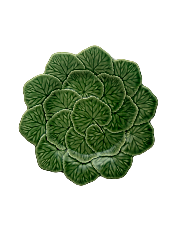 Bordallo Pinheiro - Bord Geranium Groen 22 cm