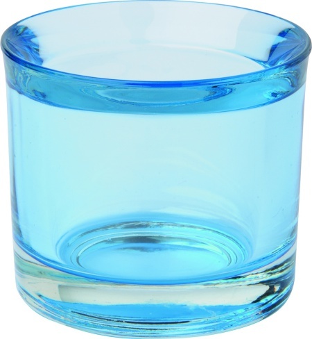 Theelichthouder glas Azuur Blauw