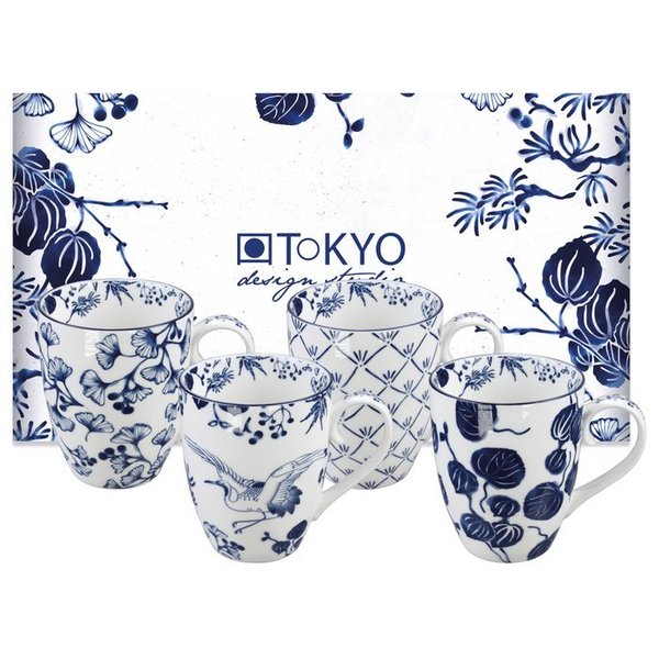 Tokyo Design Flora Japonica - Set van vier bekers in geschenkdoos