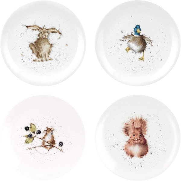 Wrendale Designs - Set van vier borden 20 cm