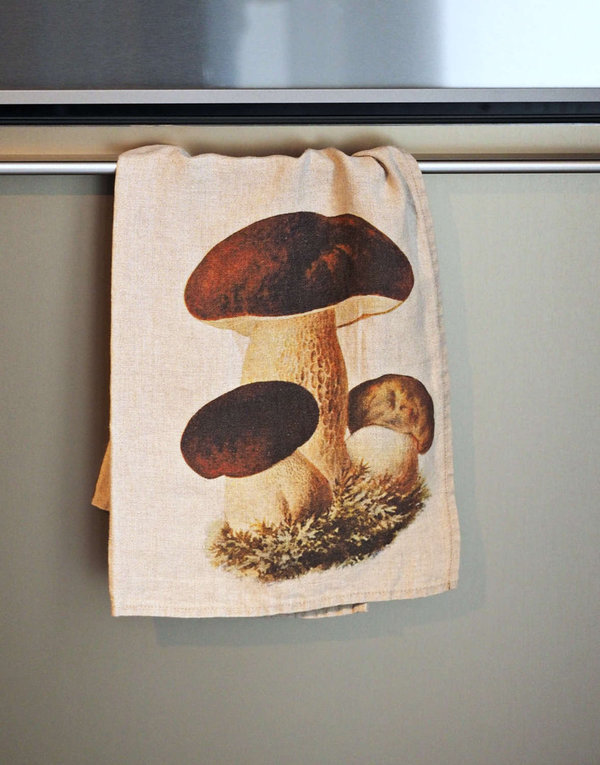 Linnen Theedoek Mushrooms - Set van twee - Linoroom