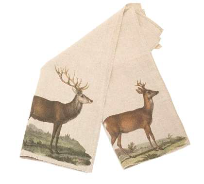 Linnen Theedoek Deer and Roe Deer - Set van twee - Linoroom