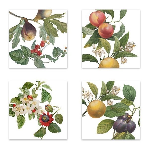 Luxe set van 4 linnen servetten Fruit Love - The Napking by Bellavia