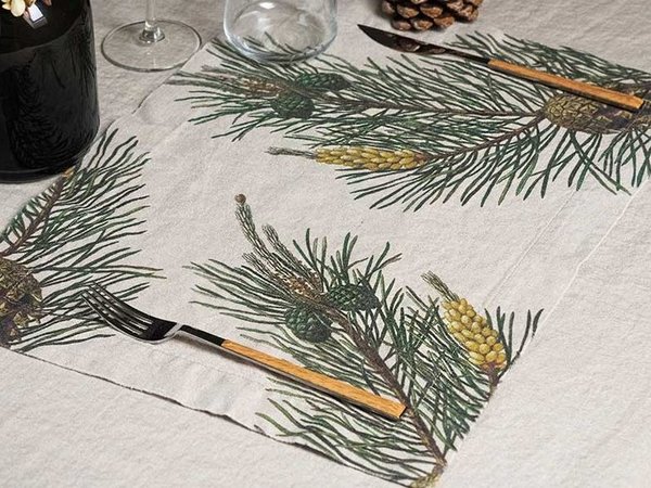 Linnen Placemat Pine - Set van Twee - Linoroom
