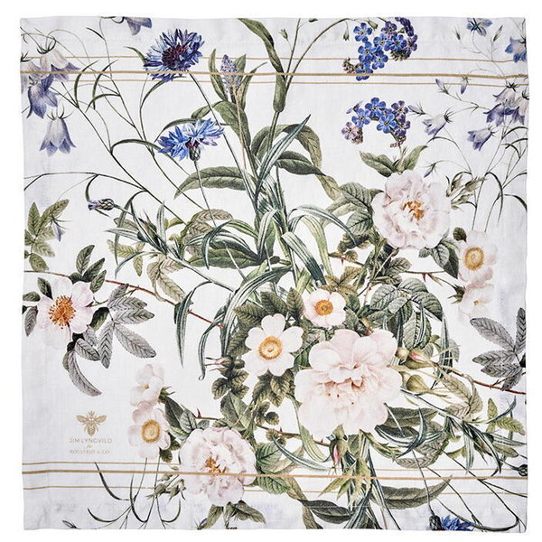 Linnen Servet - Blue Flower Garden - Koustrup - 45 x 45  cm
