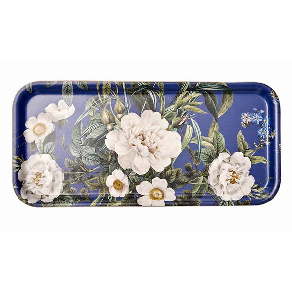 Dienblad - Tray Blue Flower Garden - 32 x 15 cm