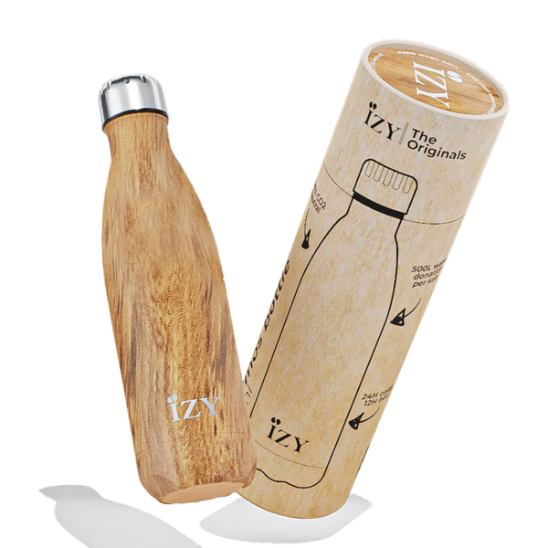 Izy Bottles - Design bruin  thermosfles 500 ml